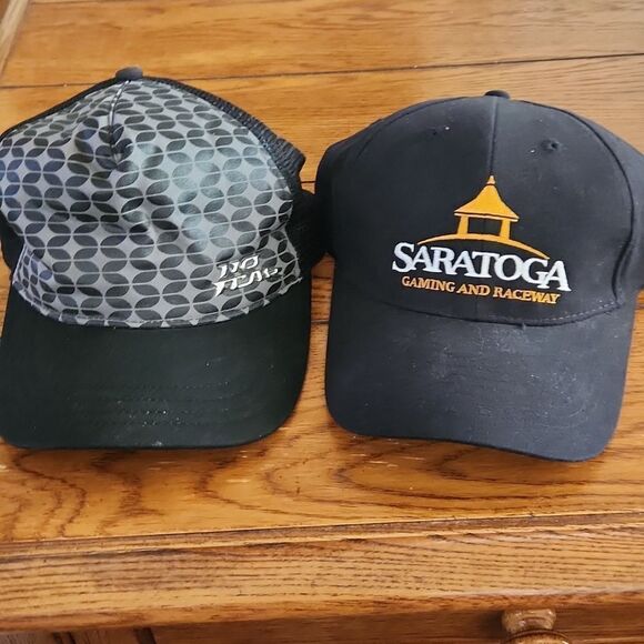 Set of men's adjustable hats caps, Vintage NO FEAR and new Saratoga raceway - Picture 1 of 5